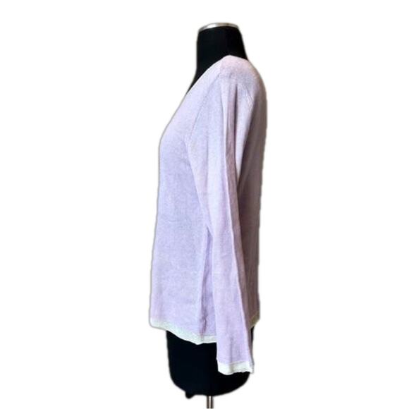 Eileen Fisher Double Layer Viscose Wool Web Hydra Scoop Neck Layered Top Size PM - Picture 3 of 14